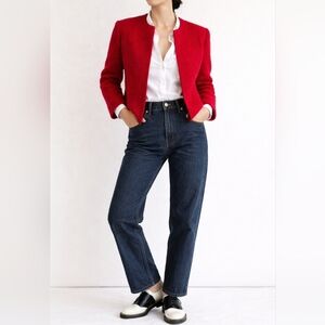 VINTAGE LOMBARDI INC Mohair Jacket | 8 | Red | Minimalist